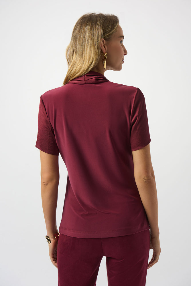 Joseph Ribkoff Fall 2025-253237-4433-Top-Merlot - The Coach Pyramids