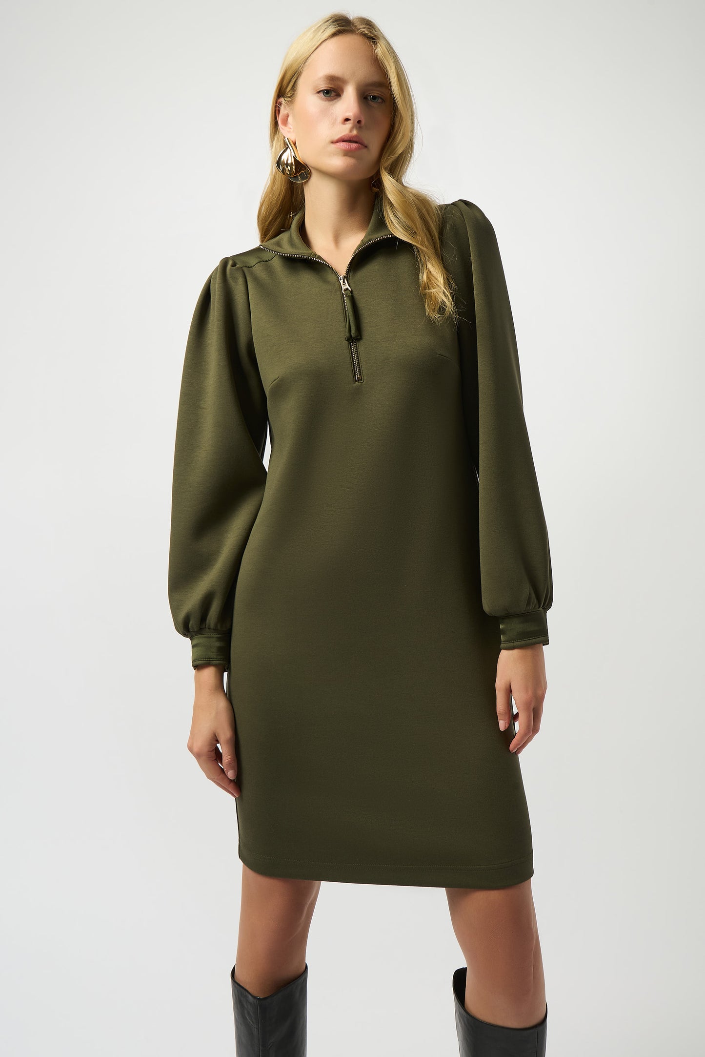 Joseph Ribkoff Fall 2025-253245-4768-Dress-Khaki - The Coach Pyramids