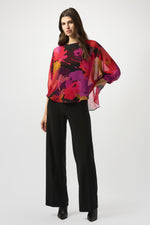 Joseph Ribkoff Fall 2025-253257-178-Top-Black/Multi - The Coach Pyramids