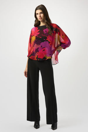 Joseph Ribkoff Fall 2025-253257-178-Top-Black/Multi - The Coach Pyramids