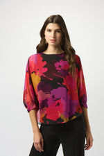 Joseph Ribkoff Fall 2025-253257-178-Top-Black/Multi - The Coach Pyramids