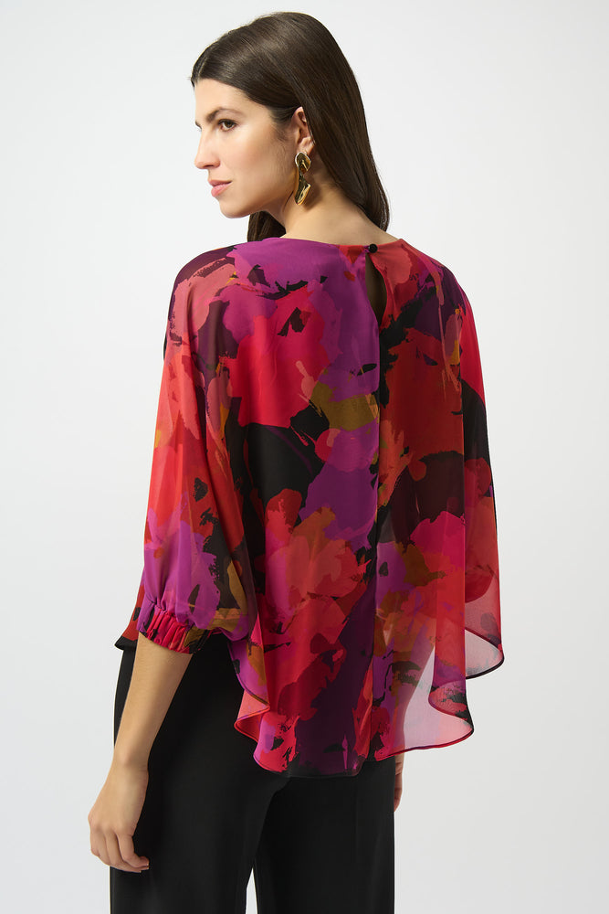 Joseph Ribkoff Fall 2025-253257-178-Top-Black/Multi - The Coach Pyramids