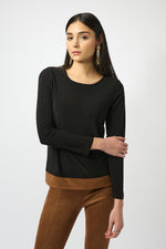 Joseph Ribkoff Winter 2025-253273-262-Top-Black/Brown