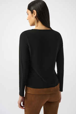 Joseph Ribkoff Winter 2025-253273-262-Top-Black/Brown