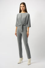 Joseph Ribkoff Fall 2025-253304-2988-Top-Grey Melange - The Coach Pyramids