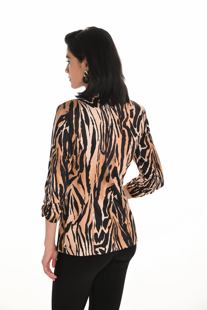 Frank Lyman Fall 2025-253310-1002-Knit Jacket-Black/Gold - The Coach Pyramids