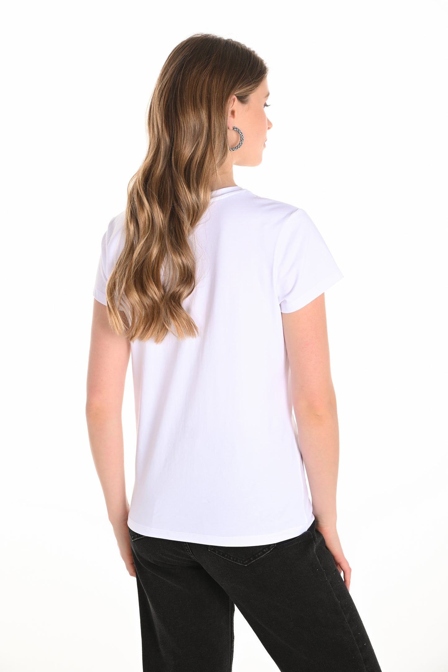 Frank Lyman Fall 2025-253712-200-Knit Top-White - The Coach Pyramids