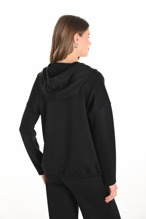 Frank Lyman Fall 2025-253776-100-Knit Top-Black - The Coach Pyramids