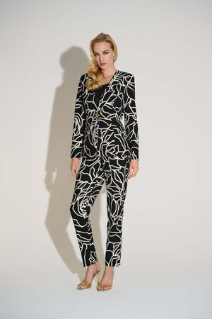 Joseph Ribkoff Fall 2025-253781-110-Jacket-Black/Vanilla - The Coach Pyramids