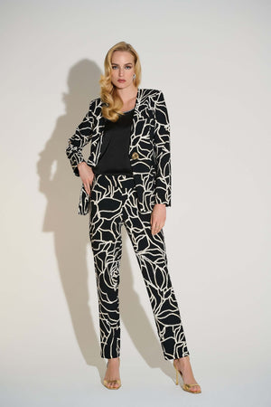 Joseph Ribkoff Fall 2025-253781-110-Jacket-Black/Vanilla - The Coach Pyramids