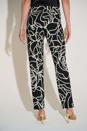 Joseph Ribkoff Fall 2025-253784-110-Pant-Black/Vanilla - The Coach Pyramids