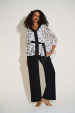 Joseph Ribkoff Fall 2025-253795-1846-Top-Vanilla/Black - The Coach Pyramids