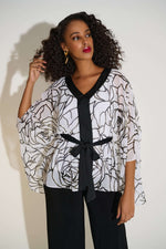 Joseph Ribkoff Fall 2025-253795-1846-Top-Vanilla/Black - The Coach Pyramids