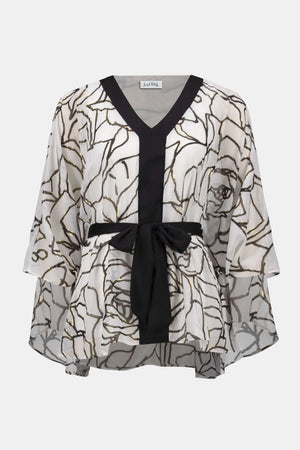 Joseph Ribkoff Fall 2025-253795-1846-Top-Vanilla/Black - The Coach Pyramids