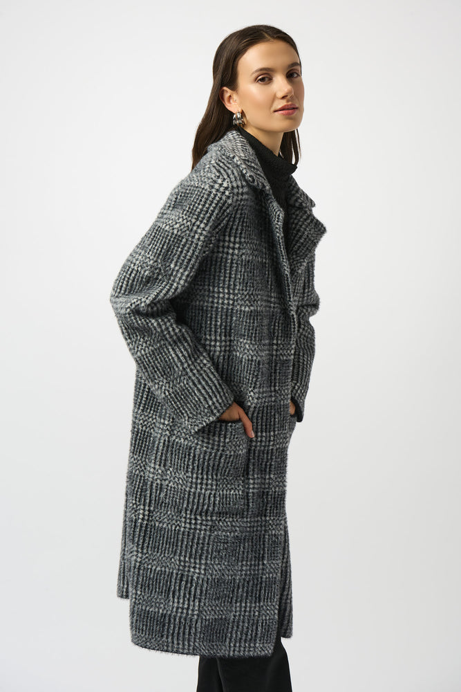 Joseph Ribkoff Fall 2025-253900-272-Coat-Black/White - The Coach Pyramids