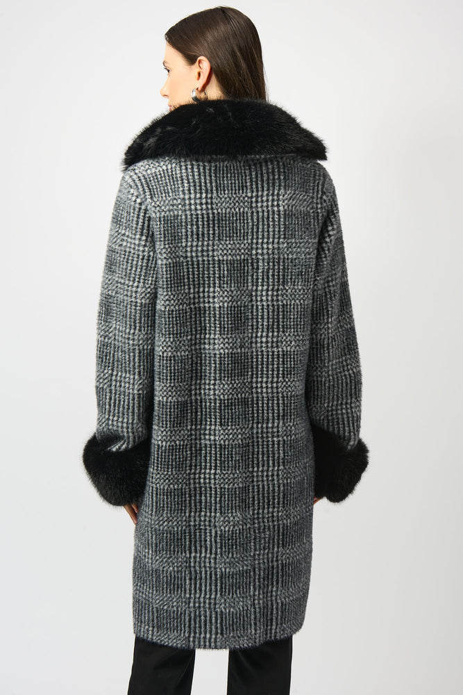 Joseph Ribkoff Fall 2025-253900-272-Coat-Black/White - The Coach Pyramids
