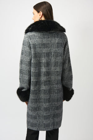 Joseph Ribkoff Fall 2025-253900-272-Coat-Black/White - The Coach Pyramids