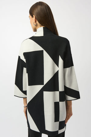 Joseph Ribkoff Fall 2025-253901-110-Cover Up-Black/Vanilla - The Coach Pyramids