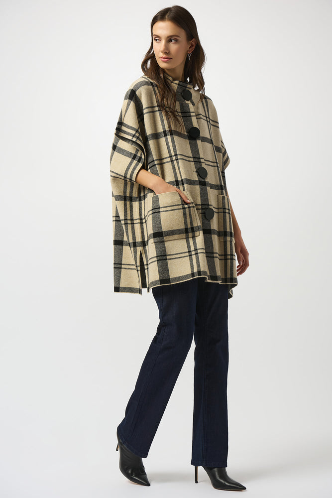 Joseph Ribkoff Fall 2025-253903-941-Cover Up-Champagne/Black - The Coach Pyramids