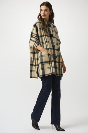 Joseph Ribkoff Fall 2025-253903-941-Cover Up-Champagne/Black - The Coach Pyramids