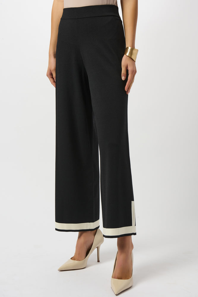 Joseph Ribkoff Fall 2025-253910-110-Pant-Black/Vanilla - The Coach Pyramids