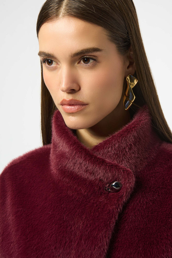 Joseph Ribkoff Fall 2025-253924-4433-Jacket-Merlot - The Coach Pyramids