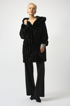 Joseph Ribkoff Fall 2025-253926-11-Reversible Coat-Black - The Coach Pyramids
