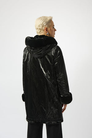 Joseph Ribkoff Fall 2025-253926-11-Reversible Coat-Black - The Coach Pyramids