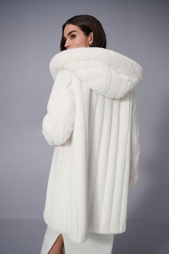 Joseph Ribkoff Fall 2025-253926-1761-Reversible Coat-Vanilla - The Coach Pyramids