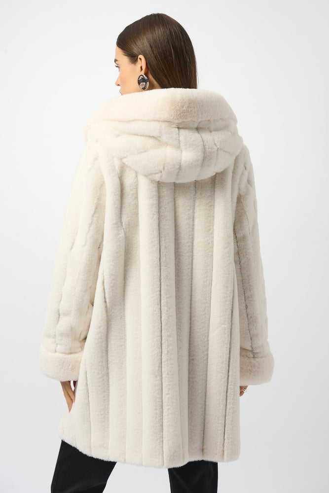 Joseph Ribkoff Fall 2025-253926-1761-Reversible Coat-Vanilla - The Coach Pyramids
