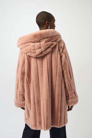Joseph Ribkoff Fall 2025-253926-3647-Reversible Coat-Rose - The Coach Pyramids