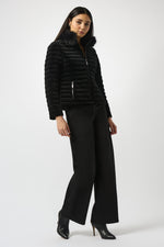 Joseph Ribkoff Fall 2025-253928-11-Coat-Black - The Coach Pyramids