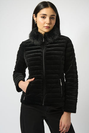 Joseph Ribkoff Fall 2025-253928-11-Coat-Black - The Coach Pyramids