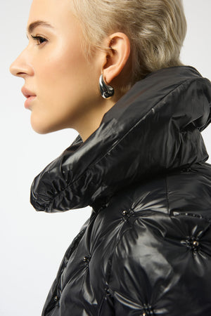 Joseph Ribkoff Fall 2025-253931-11-Coat-Black - The Coach Pyramids