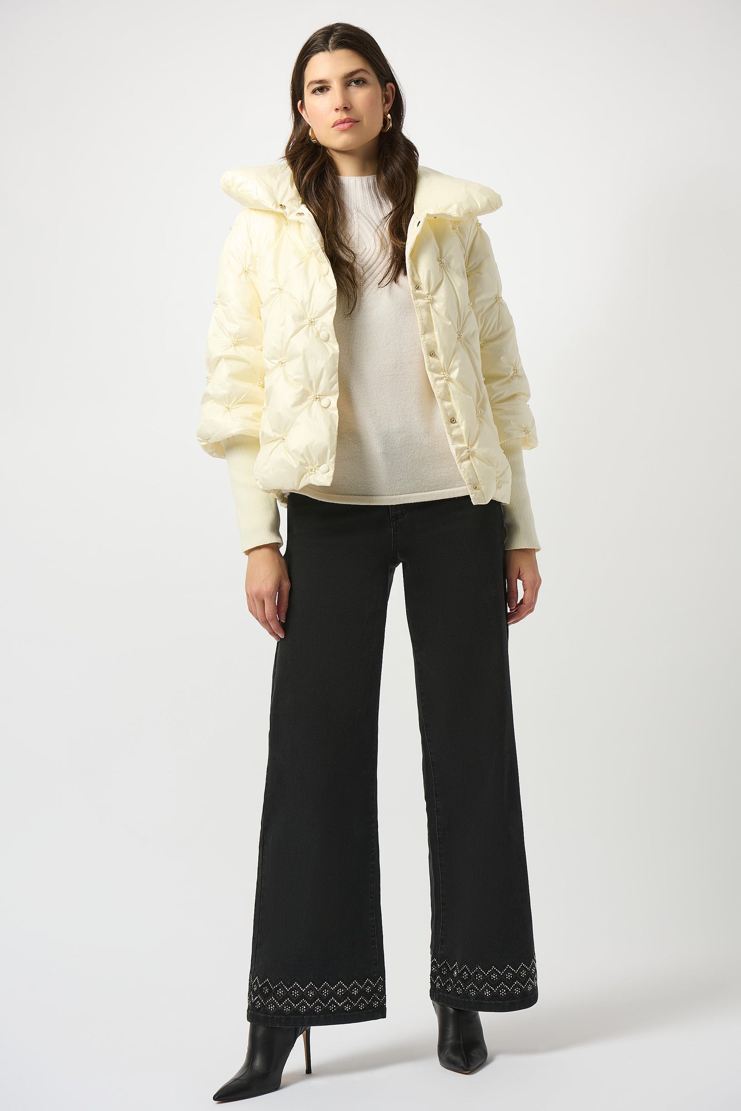 Joseph Ribkoff Fall 2025-253931-3984-Coat-Winter White - The Coach Pyramids