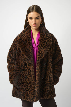 Joseph Ribkoff Fall 2025-253937-295-Coat-Beige/Black - The Coach Pyramids