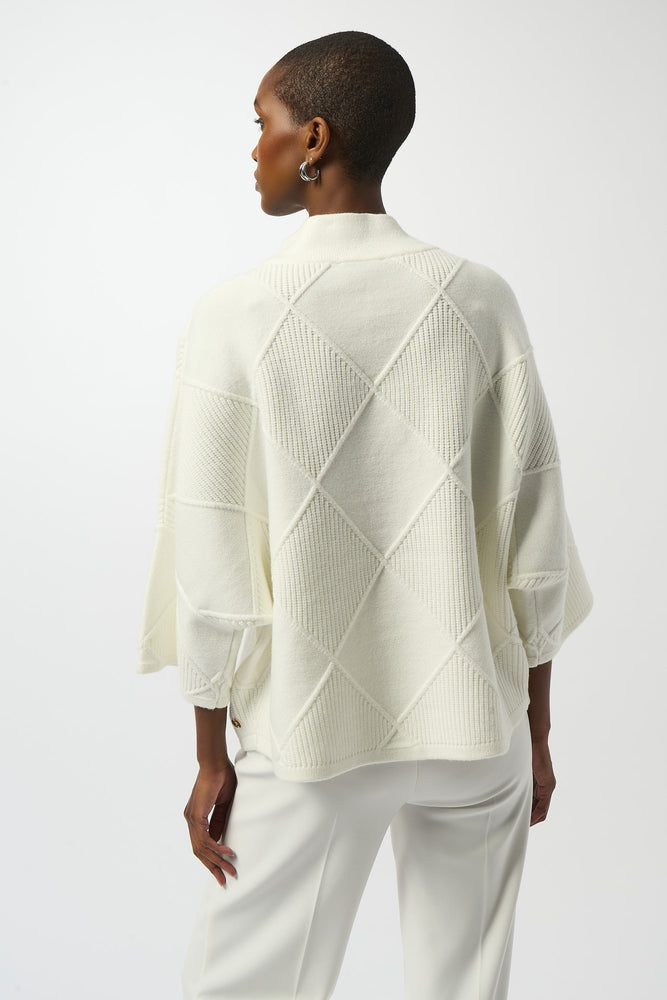 Joseph Ribkoff Fall 2025-253943-3984-Top-Winter White - The Coach Pyramids