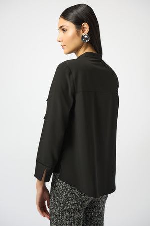 Joseph Ribkoff Fall 2025-253944-11-Blouse-Black - The Coach Pyramids