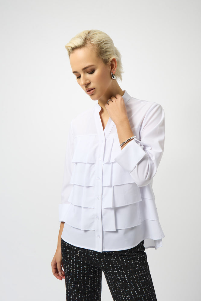 Joseph Ribkoff Fall 2025-253944-3794-Blouse-Optic White - The Coach Pyramids