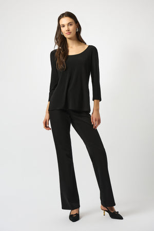 Joseph Ribkoff Fall 2025-253945-11-Top-Black - The Coach Pyramids