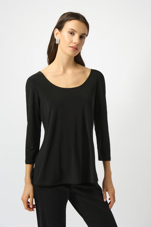 Joseph Ribkoff Fall 2025-253945-11-Top-Black - The Coach Pyramids