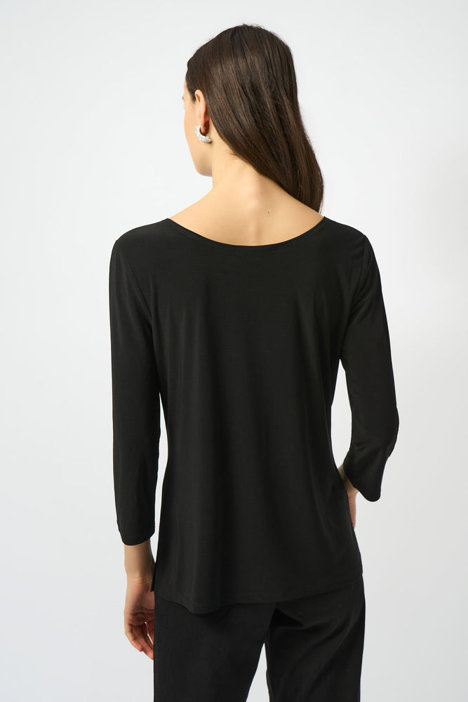 Joseph Ribkoff Fall 2025-253945-11-Top-Black - The Coach Pyramids