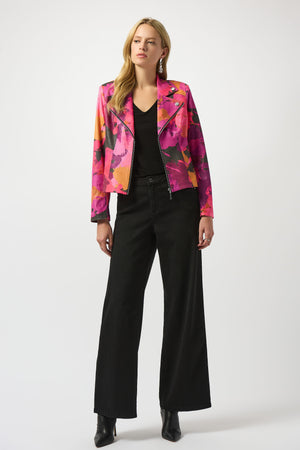 Joseph Ribkoff Fall 2025-253954-178-Jacket-Black/Multi - The Coach Pyramids