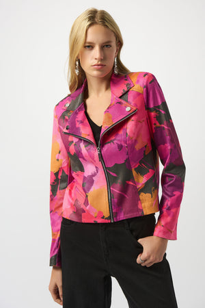 Joseph Ribkoff Fall 2025-253954-178-Jacket-Black/Multi - The Coach Pyramids