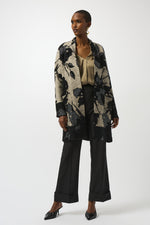 Joseph Ribkoff Fall 2025-253956-941-Cover Up-Champagne/Black - The Coach Pyramids