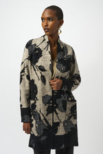 Joseph Ribkoff Fall 2025-253956-941-Cover Up-Champagne/Black - The Coach Pyramids