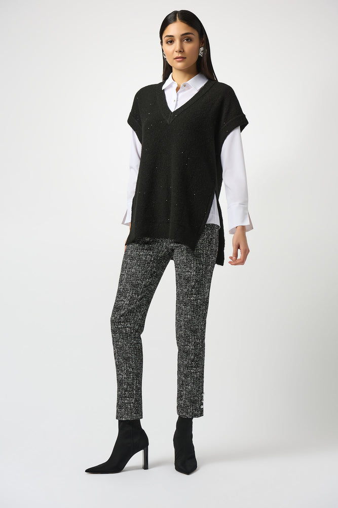 Joseph Ribkoff Fall 2025-253957-11-Tunic-Black - The Coach Pyramids