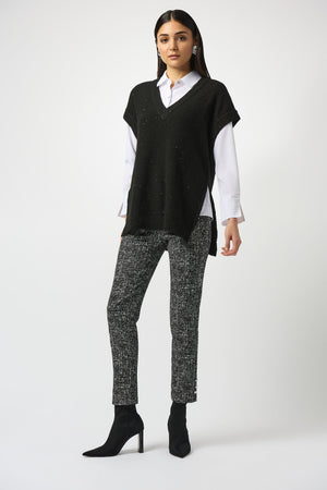 Joseph Ribkoff Fall 2025-253957-11-Tunic-Black - The Coach Pyramids