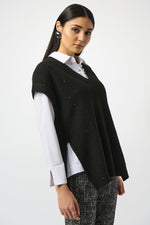 Joseph Ribkoff Fall 2025-253957-11-Tunic-Black - The Coach Pyramids