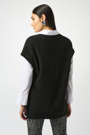 Joseph Ribkoff Fall 2025-253957-11-Tunic-Black - The Coach Pyramids